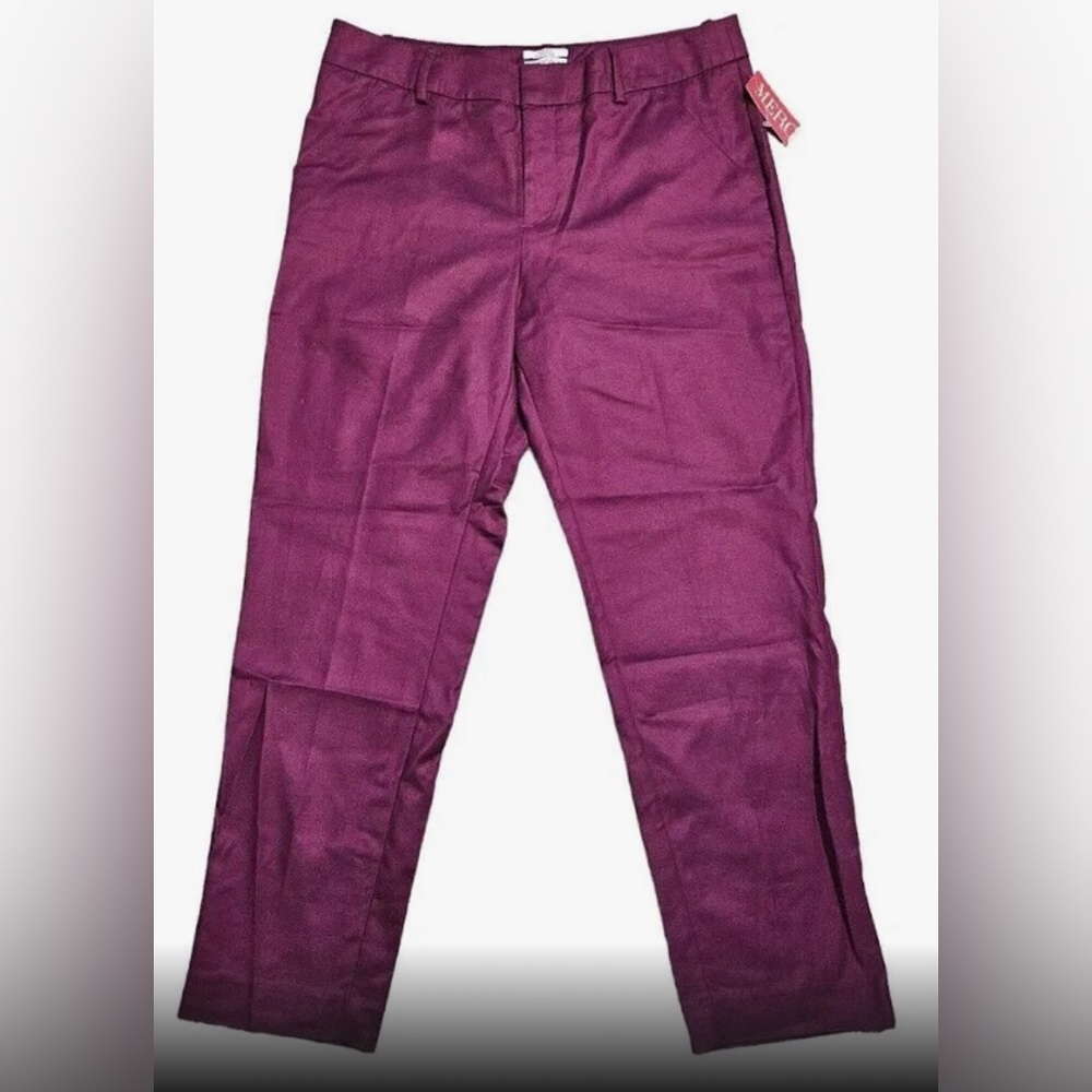 Merona, size 8, plum-colored crop dress pants. Great condition.